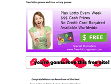 Tablet Screenshot of free-lotto-games.com